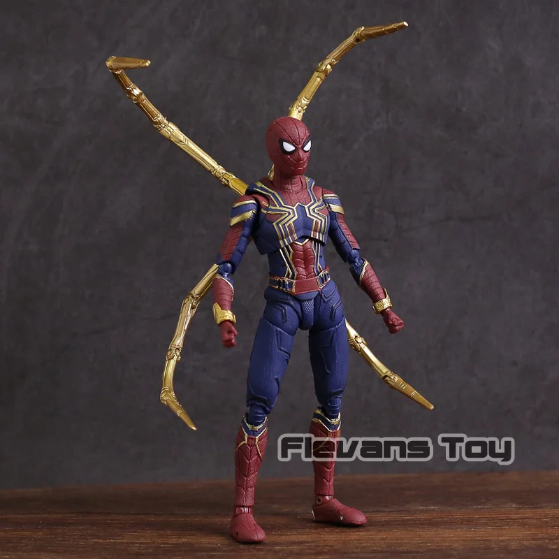 Мстители Бесконечность войны Железный паук Человек ПВХ фигурка Коллекционная