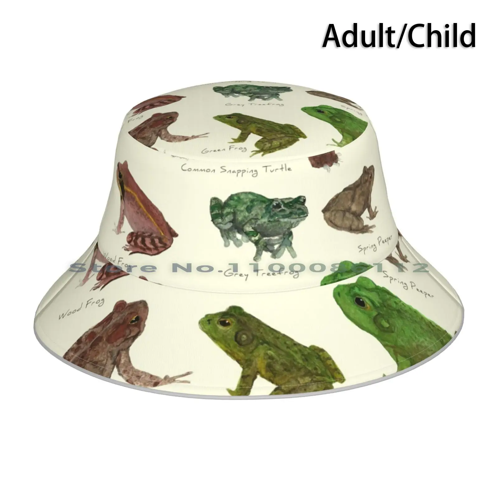 Anfibi E Rettili Cappello Da Pescatore Berretto Da Sole Rana Wood Frog Spring Peeper Green Frog Grey Treefrog Tree Frog American Bullfrog