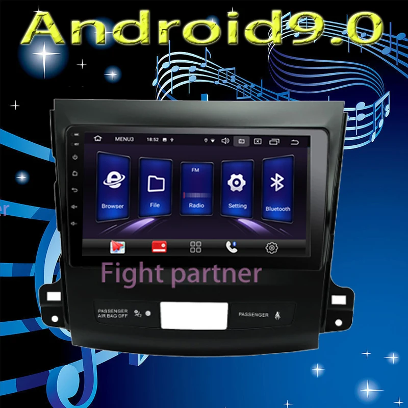 Автомобильный dvd-плеер на android 9 0 gps мультимедийный плеер радио для Mitsubishi Outlander