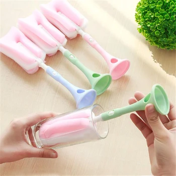 

Long Handle Sponge Cup Brush Kitchen & Dining Cup Cleaning Brush Tool Feeding Bottle Brush Glass Cup Tea Cup Water Bottle Brush