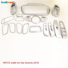Для Kia Sorento Матовый центр управления колеса Крышка приборной панели охлаждающий воздух AC внутренняя ручка аксессуары для подлокотников 18 шт