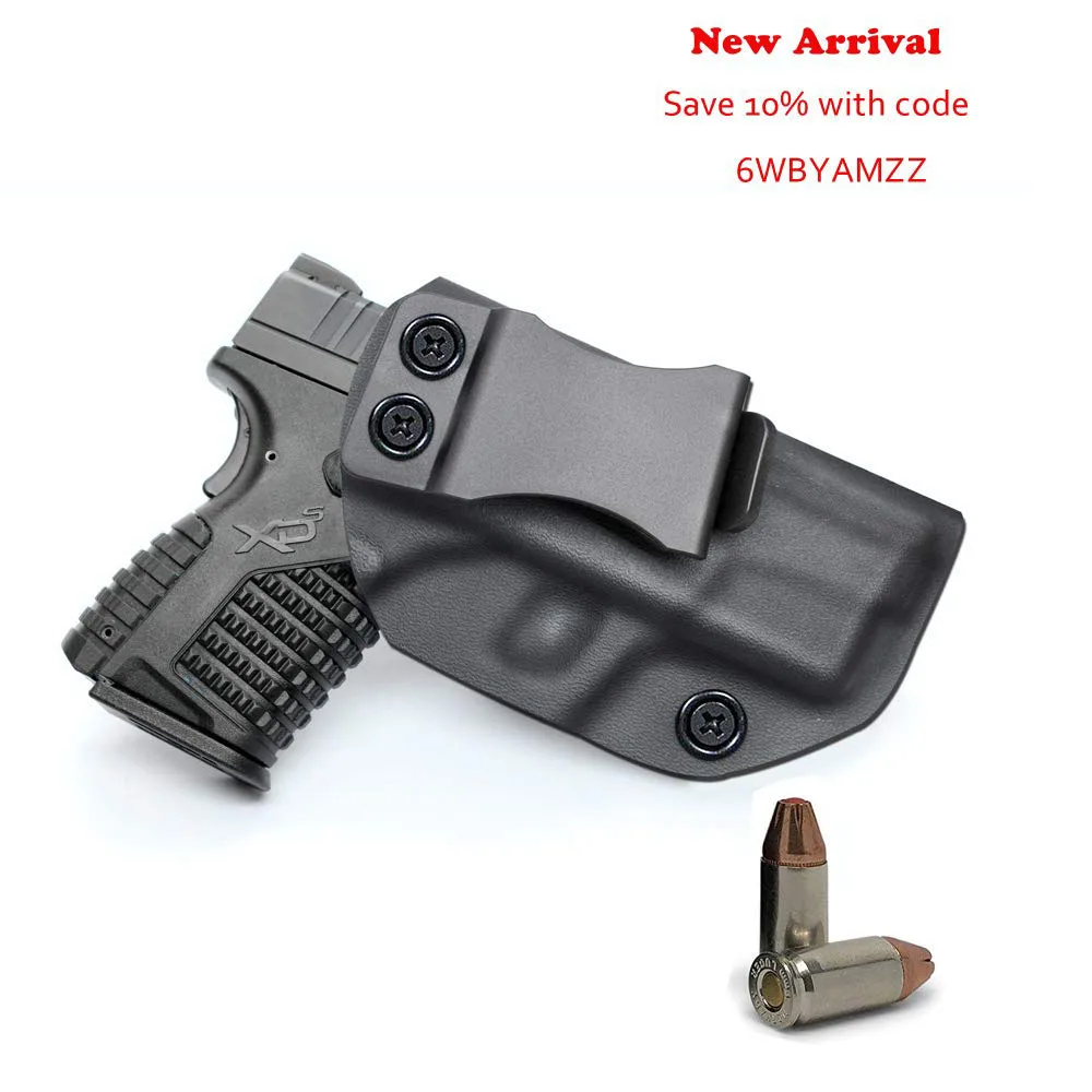 

IWB KYDEX Holster By SphereSun, Fit Springfield XD-S 3.3" 9mm/.40S&W/.45ACP, Inside Waistband - Adjustable Cant - US KYDEX Made