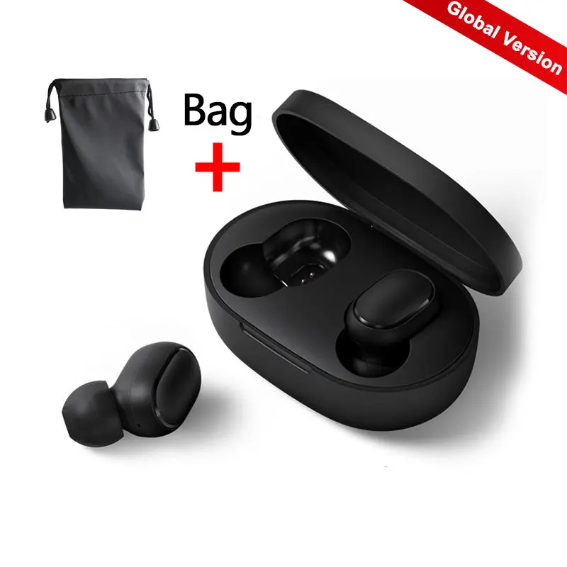 Global Add Bag Оригинальные Xiaomi Redmi Airdots наушники Xiaomi беспроводные наушники Голосовое управление Bluetooth 5,0 шумоподавление управление - Цвет: Global Add Bag