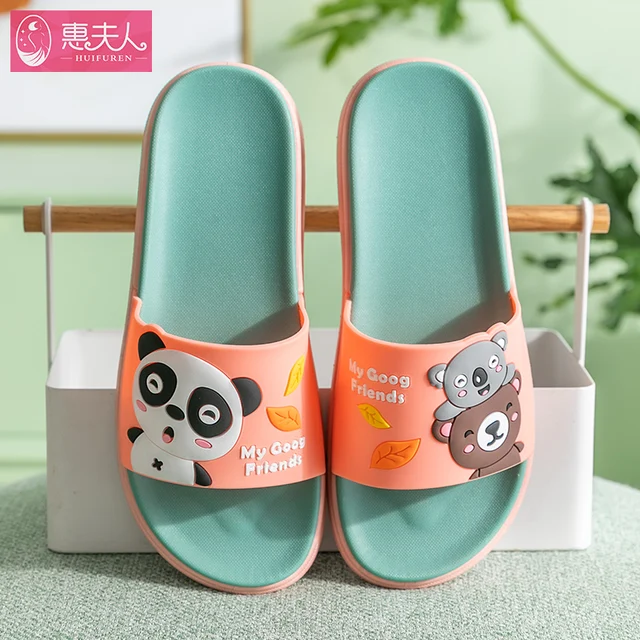 Cool Slippers Couple Male Outside Wear a Pair of Thick Soles Slippers Ins Antiskid Household Household Cute Summer Indoor Female pink