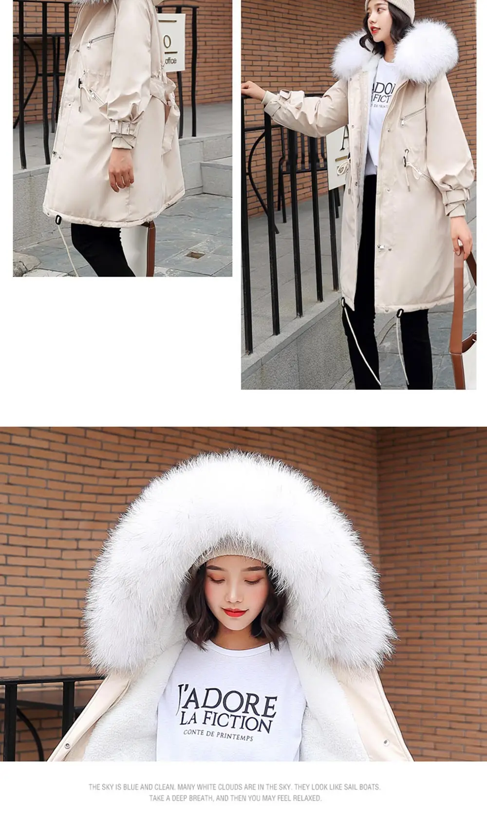 Down Coats New Arrival 2021 Women Winter Jacket Hooded Fur Collar Female Long Winter Coat Parkas With Fur Lining long puffer coat womens