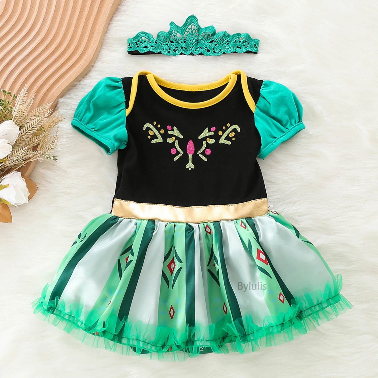 Cosplay Costume Kids Girls Dress Mermaid Costume Newborn Princess Baby Girls Clothes Kids Mermaid Bell Anna Cinderella Dress Infant Bodysuits Onesie