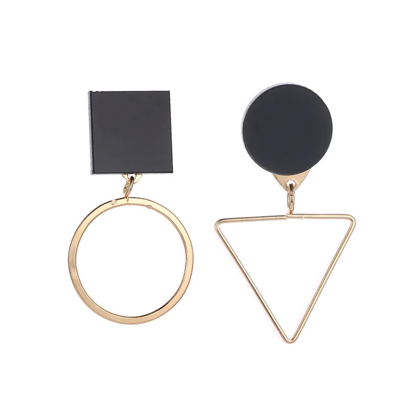 New Fashion Geometric Earrings For Women Round Earrings Triangle Design Elegant Earrings For Wedding Birthday Gift