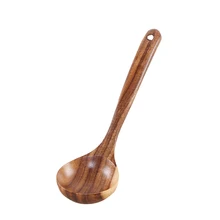 Деревянный антипригарный суп с длинной ручкой для кухни, пригодный для еды домашний шпатель для готовки посуда ложка аксессуары