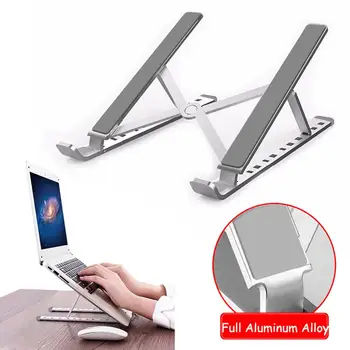 

Hot sale Aluminum Alloy Laptops Stand Adjustable Height Foldable Holder for 11"-17" Notebook