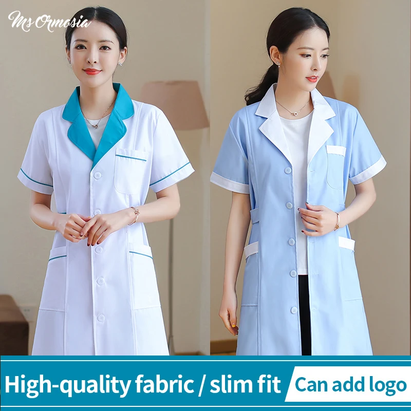 

2020 new Long-sleeved uniform beautician work clothes dental work clothes pet shop uniform laboratory coat cotton scrub uniform