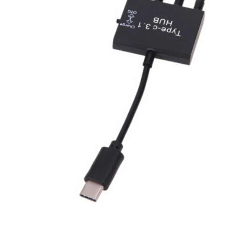 4-в-1 Тип с разъемами типа C и Micro USB OTG USB концентратор с Питание OTG Тип C концентратора Многофункциональный USB концентратор с зарядными кабелями
