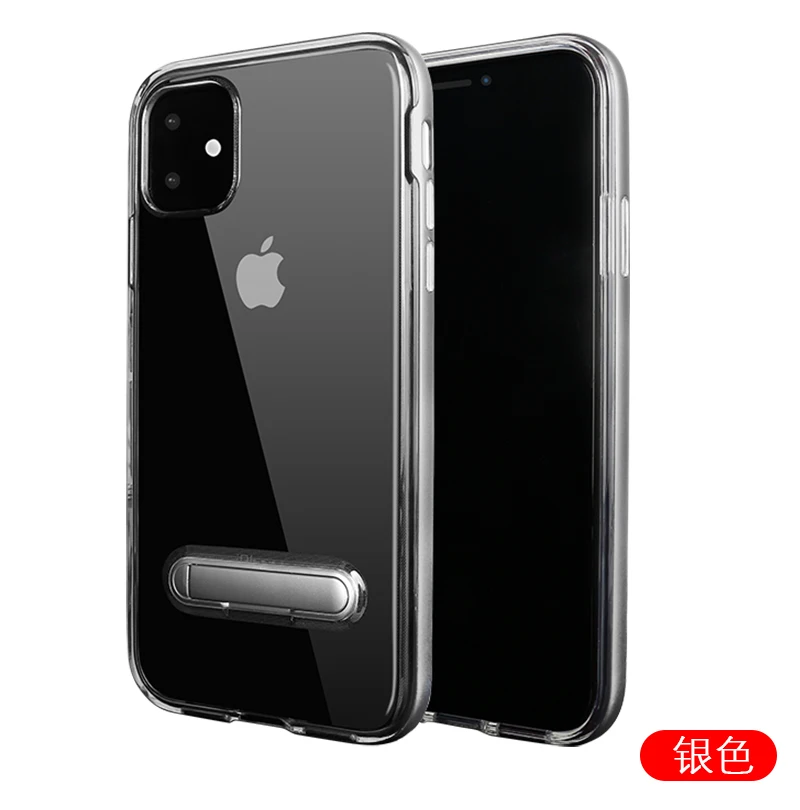 Серебристый 50 шт./лот Spigen кронштейн TPU+ PC Защитная оболочка чехол для iphone 5 6 7 8 X XR XS Max 6 7 8 plus 11 Pro Max чехол s - Цвет: Серебристый