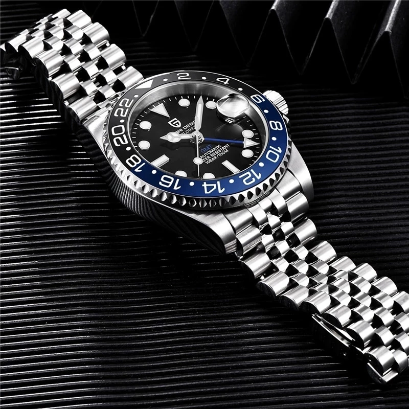 PAGANI DESIGN Men Automatic Watches Sapphire Glass 40mm Ceramic GMT Mechanical Wristwatch Top Brand Sports Waterproof Men Watch 3