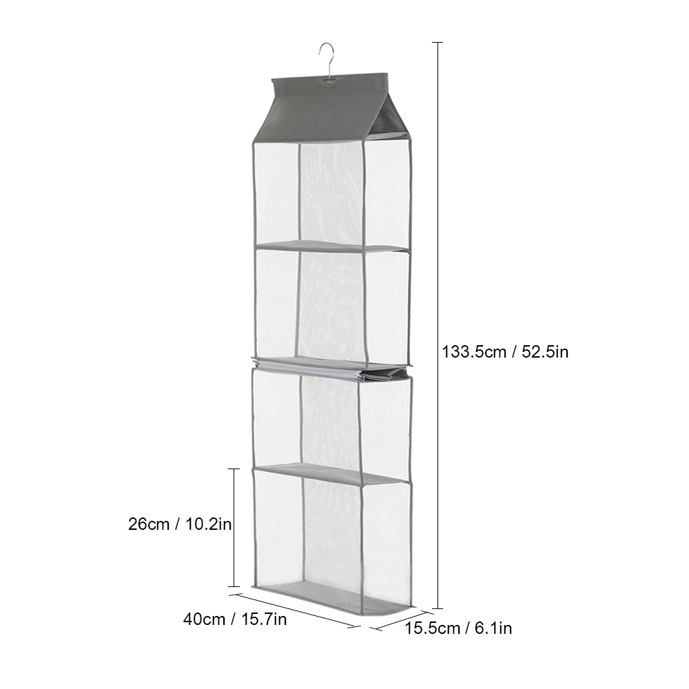 4 ярусов стиральная сетчатая корзина для нижнего белья корзина для хранения гардероба сумки для шкафа Органайзер Сумки подвесная полка сетка-сушилка для дома Применение