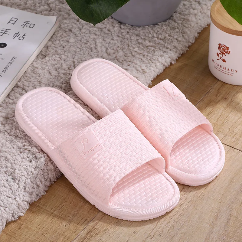

2019 New Slippers Summer Couples Women Home Indoor Bathroom Slippers Non-Slip Household Slippers