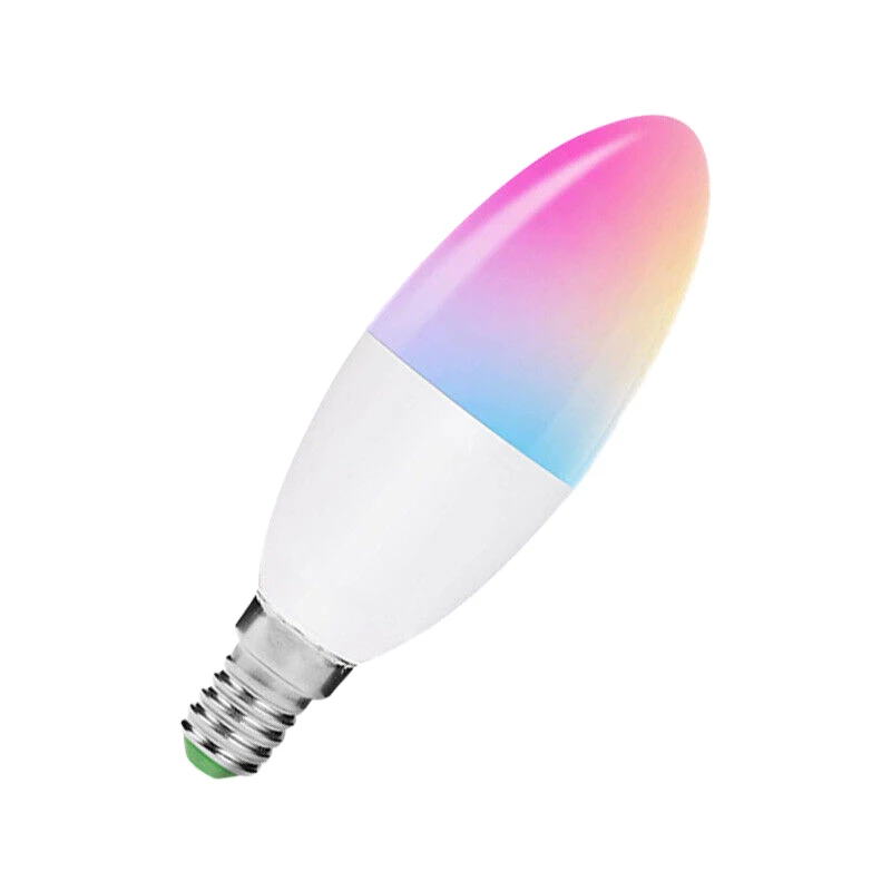

E14 Dimmable Smart WiFi Candle Bulb RGB Light Support Alexa for Google Home