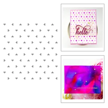 

2020 New Hot Heart Background Metal Cutting Dies and Die Cut Scrapbooking Stencil For Craft Valentine Card Making Foil no Stamp