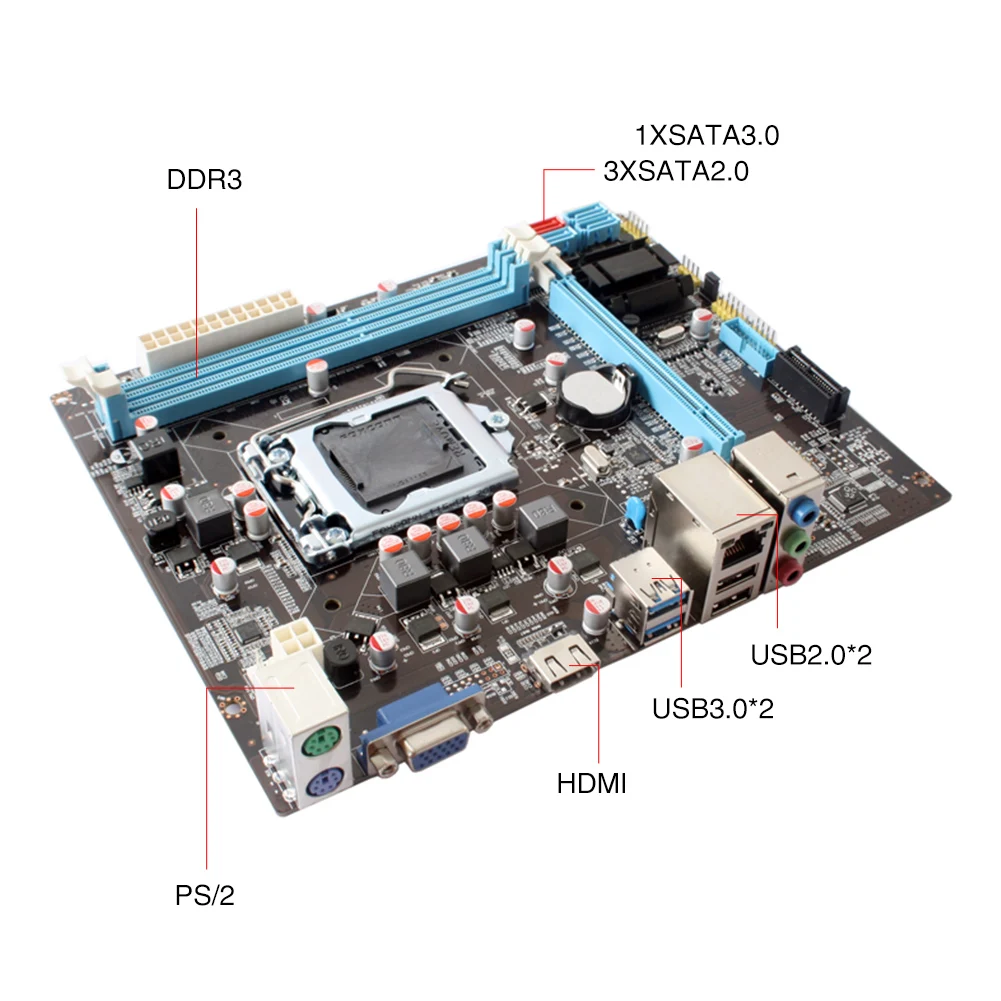 

B75 Stable Durable Strong Performance Support Ddr3 Desktop Motherboard Computer LGA1155 Large Memory Integrated Professional