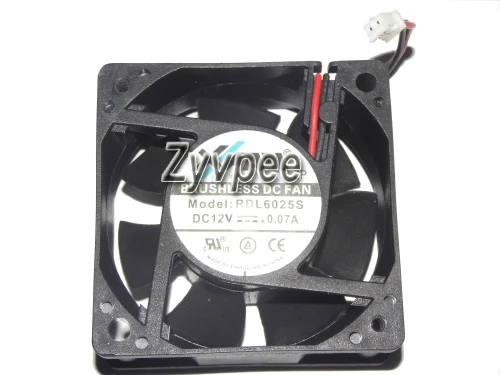 Zyvpee®60x60x25 мм RDL6025S 6 см 12V 0.07A 2 провода видео-телефон двери 60 мм охлаждающий вентилятор