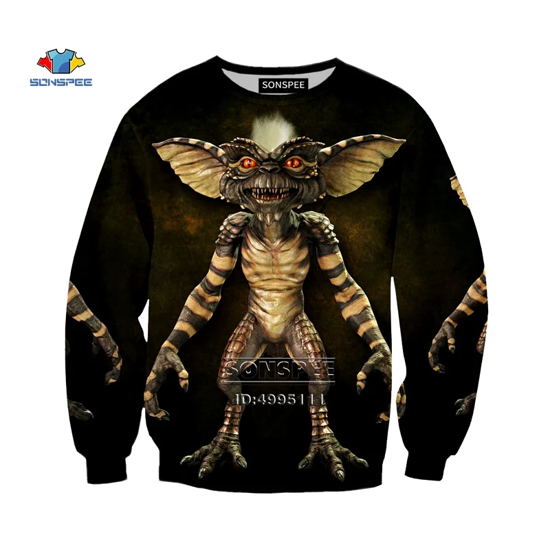 SONSPEE 3d принт для мужчин и женщин фильм Gremlins Толстовка «монстры» Harajuku толстовки повседневные Хип-хоп Молодежные топы с длинными рукавами A1036