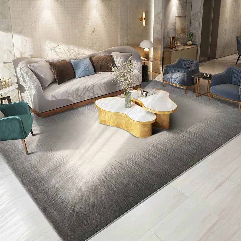 Скандинавские серые полипропиленовые ковры для гостиной Ins, американский стиль, домашние коврики для спальни, коврик для журнального столика, современный большой ковер