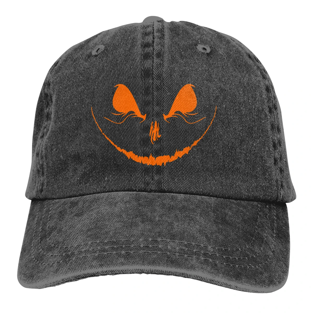 Смайлик Тыква Casquette черный унисекс Мужские Женские джинсовые бейсболка с ремешком кепки Регулируемый Гольф папа шляпа