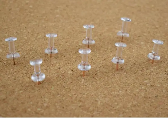 50 шт., прозрачная декоративная булавка, Thumbtacks, металлические штифты, настенные фото штифты, штифты для пробковой доски, канцелярские принадлежности