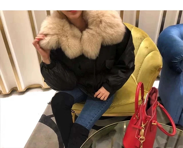 Элегантное пуховое пальто с высокой талией, Женское зимнее повседневное меховое плотное теплое пуховое пальто, женская Корейская эластичная одежда большого размера, тонкое пальто для офисных леди