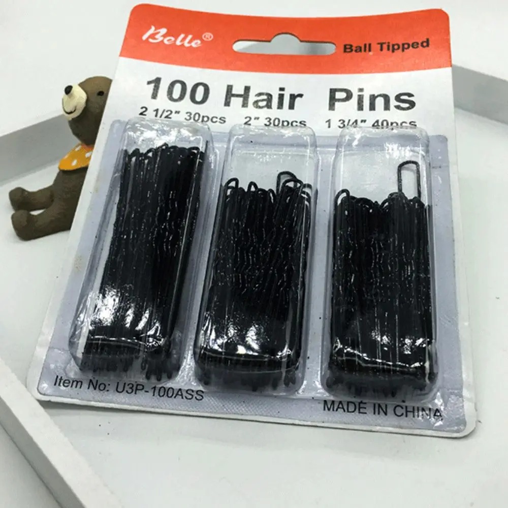 100pcs 100 шт./компл. Для женщин, для девушек и женщин, выполнено из U образный для волос для девочек модные заколки для волос Невидимый Заколки для волос Прическа заколки для волос инструмент для укладки волос - Цвет: 100pcs