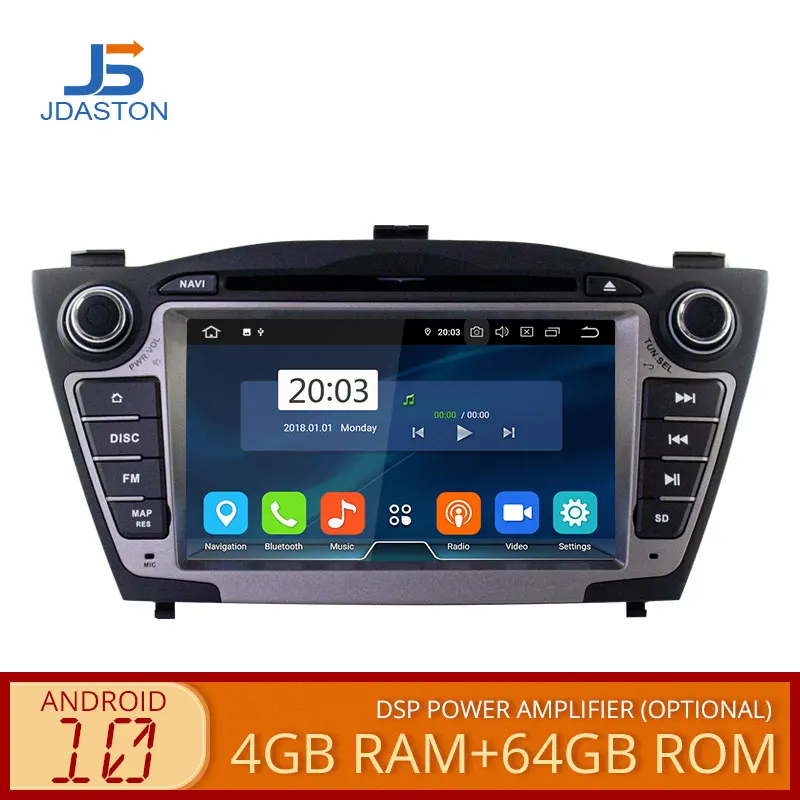 Автомобильный DVD-плеер JDASTON на платформе Android 10 0 для Hyundai iX35 Tucson 2009-2015 мультимедиа
