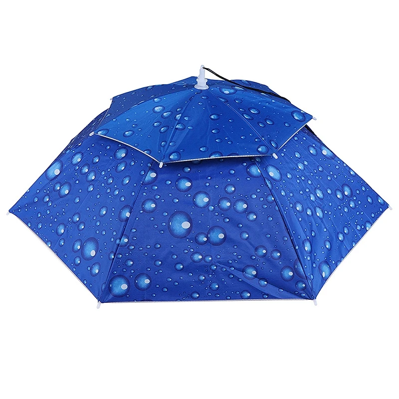 

Outdoor Large Double Layer Fishing Umbrella Hat Cycling Hiking Camping Beach Sunshade Sunny Rainy Cap for Men Women Kids