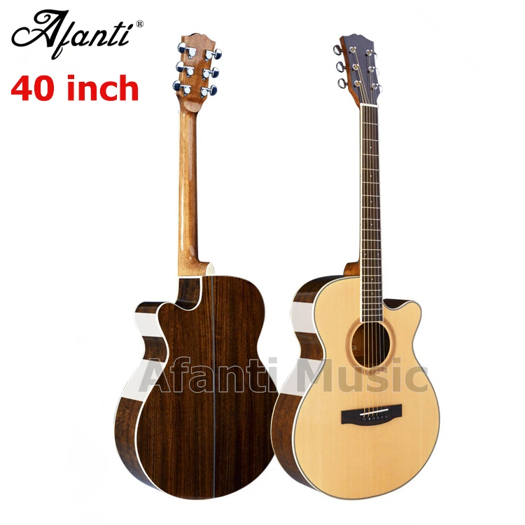 

Afanti Music high quality 40 inch Spruce top / Walnut Back & Sides Acoustic guitar (WY-067-40)