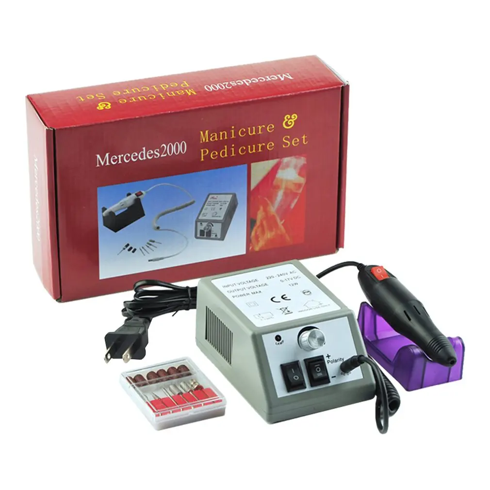 

Manicure Grinding Machine Polishing Tool Nail Red Box 2000 Sander Power Nail Piercing Device Nail Polisher White