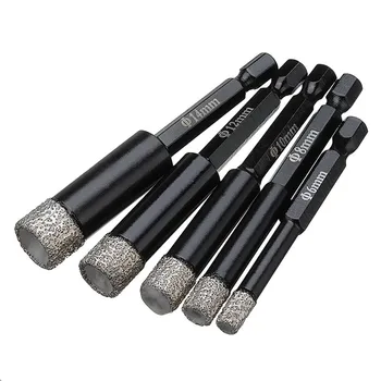 

6-14mm Vaccum Brazed Diamond Dry Drill Bits Hole Saw Cutter for Granite Marble Ceramic Tile Glass Dry Cutting 6/8/10/12/14mm