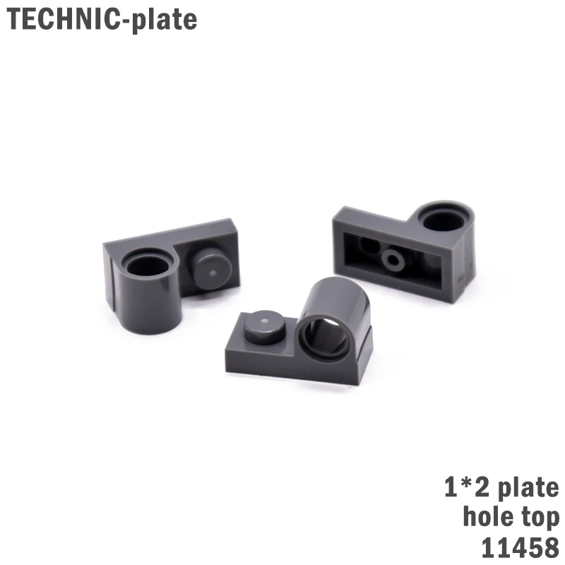 

10Pcs/lot MOC Technic Creative Plate Bricks 11458 1*2 hole top Building Blocks technical Creator Parts DIY Educational gifts Toy