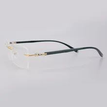 Безободковая оправа для мужчин, прозрачные линзы, оптические очки, корректирующие очки при близорукости, оправы для очков, очки для мужчин, Золотые очки