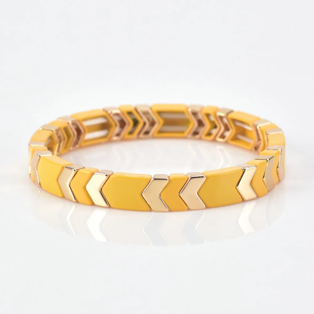Shinus модные браслеты для мужчин плитка браслет из бисера ручной работы ювелирные изделия для женщин Последняя мода браслет Зебра полосы - Окраска металла: HDB006-20