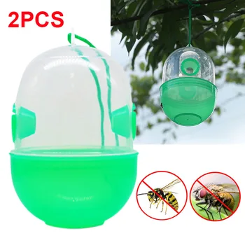 

2pcs Portable Bee Catcher Hanging Wasp Trap Harmless Insect Catcher Insects Flies Hornet Trap Catcher Garden Tools