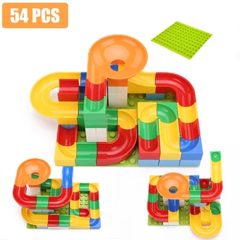 

54PCS Marble Race Run Ball Track Building Blocks DIY Funnel Slide Educational Bricks Toy Gift for Kid