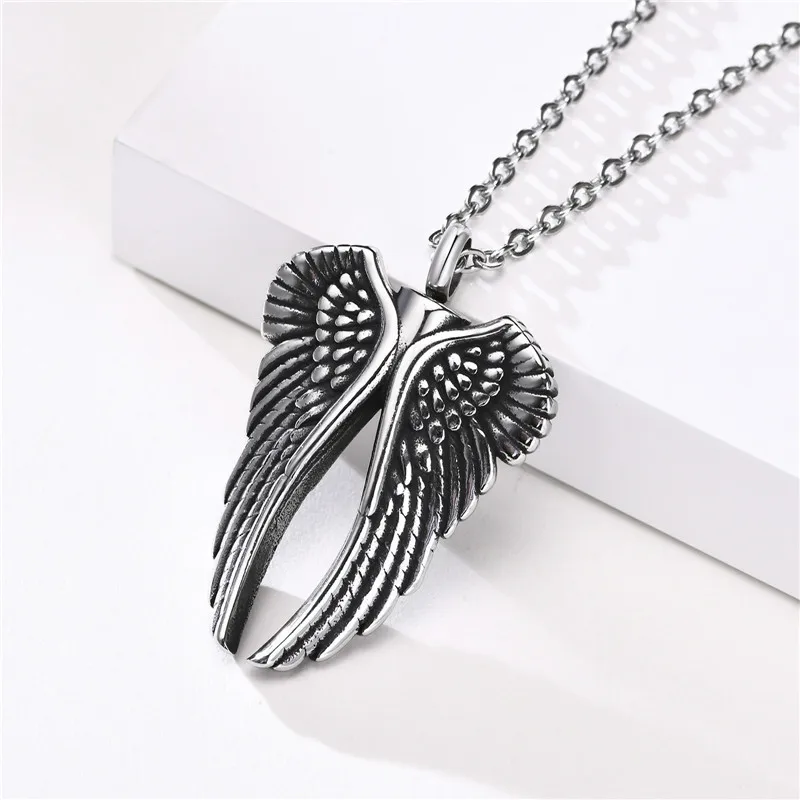 Angel Wing Cremation Urn Pendant Kitty Memorial
