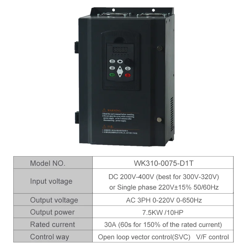 7.5kw 220 В 7.5 кВт 11kw Солнечный фотоэлектрический сжатый водяной насос постоянного тока в переменного тока инвертор тройной(3) фазовый выход - Цвет: 7.5kw