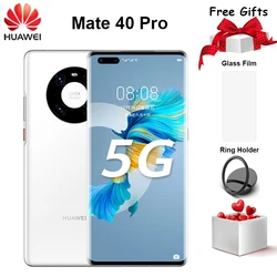 Оригинальный Huawei Mate 40 Pro 5G мобильный телефон 6,76 дюйм90 Гц OLED 8 ГБ + 128 ГБ Kirin 9000 Octa Core EMUI 11 быстрой зарядки 66W смартфон