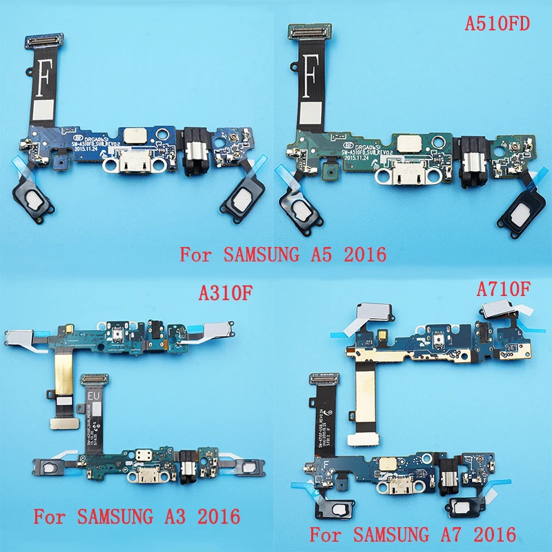 Шлейф для микрофона USB кабель Samsung A3 2016/A510F A5 2016/A510FD A7 2016/A710F замена кабеля зарядного
