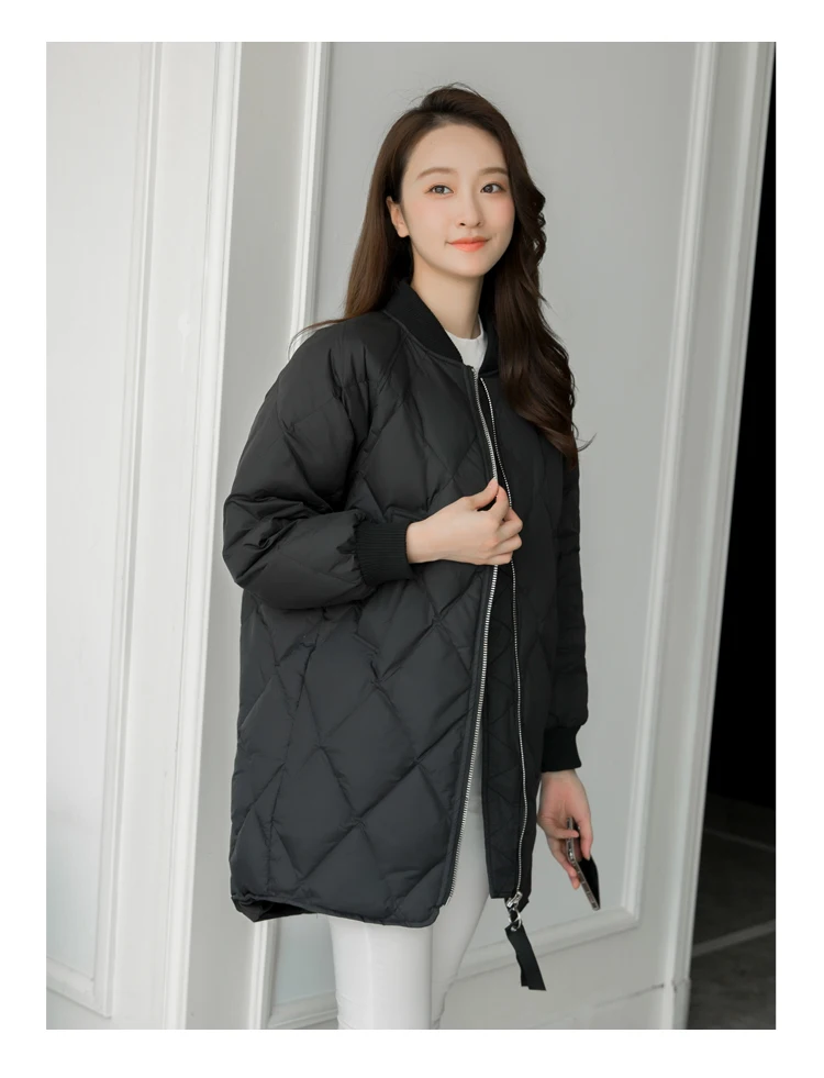 KMETRAM, женский пуховик, зимнее пальто, женская длинная куртка в Корейском стиле, женское модное пуховое пальто, женская теплая парка, Manteau Femme MY4859 - Цвет: black