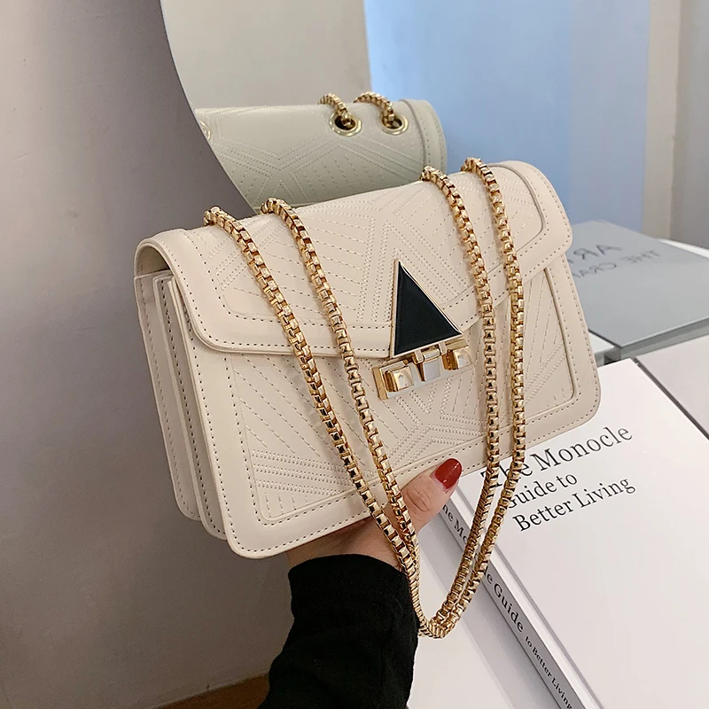 

Premium Texture Bags 2020 New Fashion Chain Small Square Bags Practical Single Shoulder Messenger Bags Niche Design Female Bags