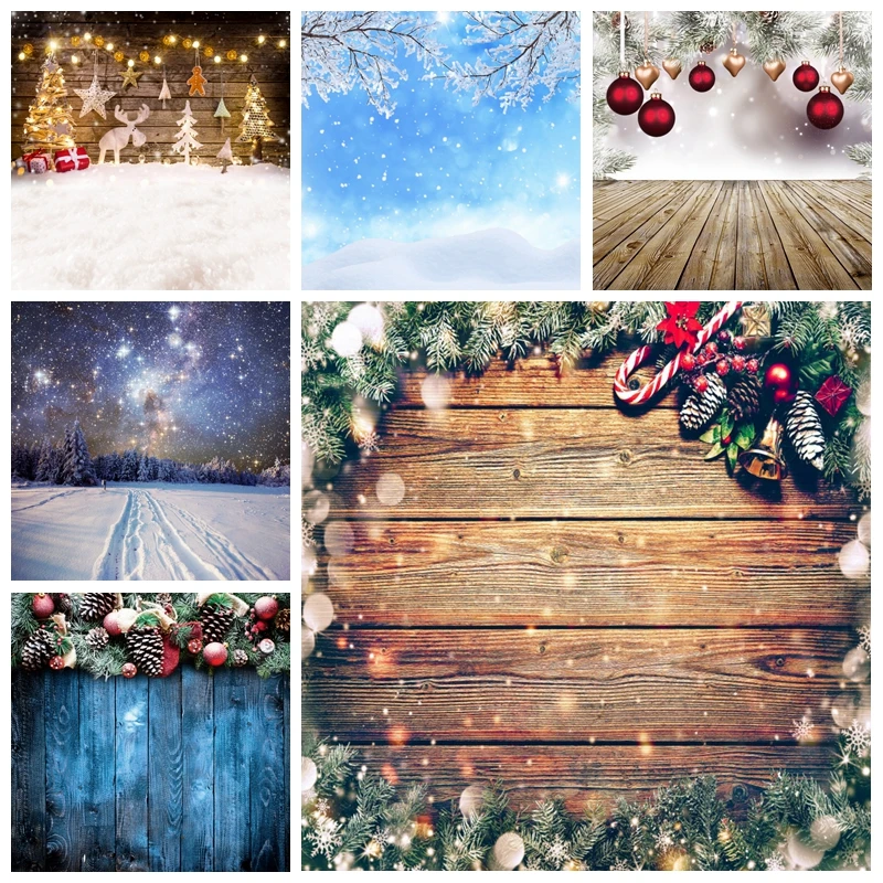 

Yeele Photocall Christmas Winter Snow Photography Backdrop Party Decor Wood Board Dot Background Photographic Baby Photo Studio
