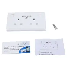 Домашний защитный переключатель Крышка многофункциональная вилка Великобритании настенная штепсельная розетка питания с двойным usb-портом для зарядки для телефонов