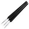 3Pcs Black Paint Brush Fine Hand Painted Thin Hook Line Pen Nylon Hair Brush for Watercoolor Oil Painting School Office Supply ► Photo 3/5