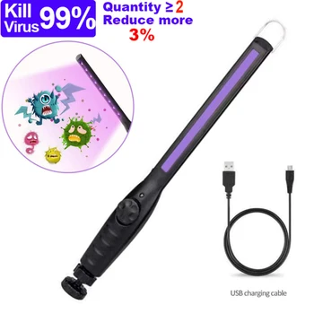 

30 LEDs UV Sterilizer Lamp Rechargeable Home Portable Ultraviolet Disinfection Bactericidal Lamp UVC Germicidal Lamp Sterilizer