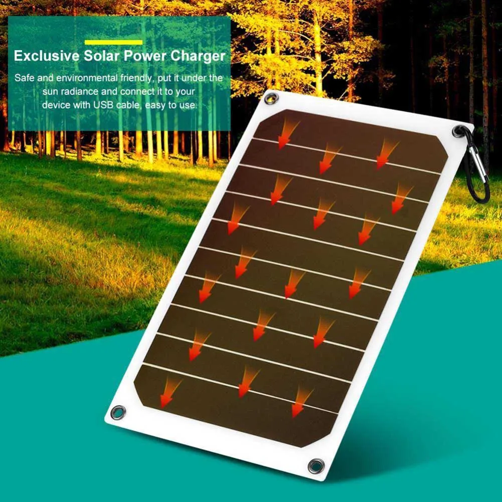 

5V USB Powerful Portable 10W IP64 Waterproof Solar Panel Mobile Power Charger Charging DC120